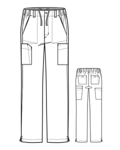 Men's Flat Front Cargo Pant by Wonderwink