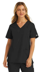 Load image into Gallery viewer, Momentum Women&#39;s Double V-Neck Scrub Top by Maevn
