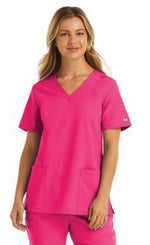 Load image into Gallery viewer, Momentum Women&#39;s Double V-Neck Scrub Top by Maevn
