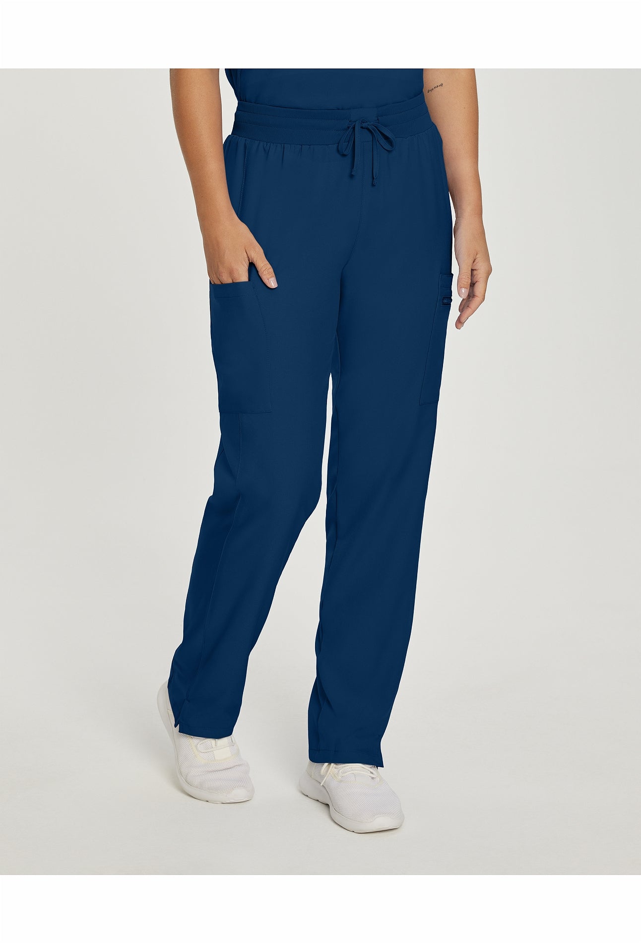 Navy Blue Women's Drawstring Waistband Fitted Pants 960 - The Nursing Store  Inc.