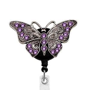 Bling Badge Reels by SassyBadge Butterfly- Purple