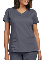 Load image into Gallery viewer, Healing Hands Purple Label Juliet V-Neck Knit Panel Top
